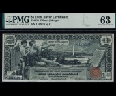 Fr. 224 1896 $1 Silver Certificate Educational PMG 63